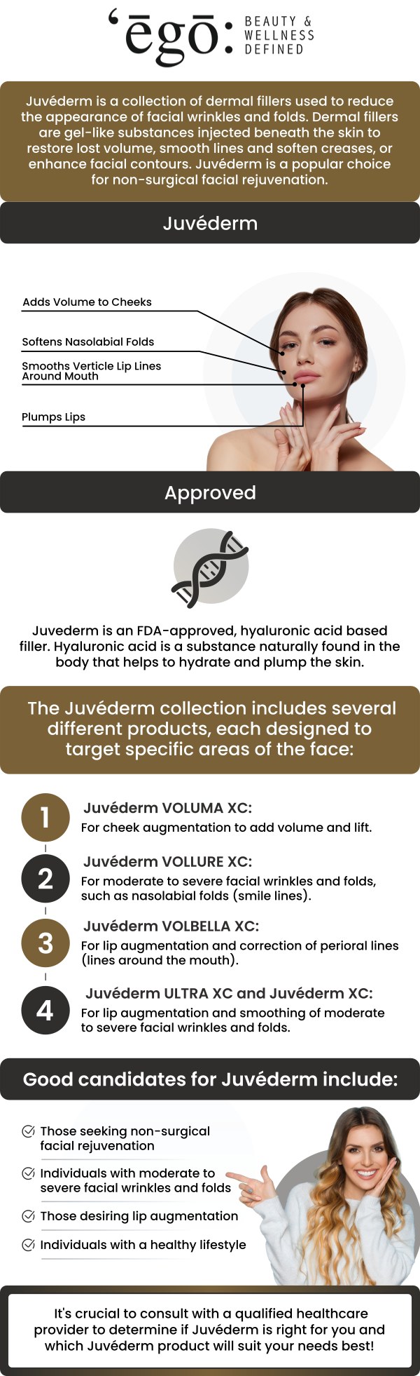 Introducing Juvederm Volbella XC, the ultimate choice for achieving subtle yet stunning augmentation and wrinkle reduction, available at Ego Beauty And Wellness. Elevate your beauty regimen with our premium selection of cosmetic enhancements, meticulously curated to enhance your natural allure. With Juvederm Volbella XC, experience the epitome of refinement and rejuvenation, expertly administered by our skilled professionals. Explore the possibilities and embrace a new standard of beauty with Ego Beauty And Wellness. For more information, contact us or schedule an appointment online. We have convenient locations to serve you in Modesto CA, and Lodi CA.